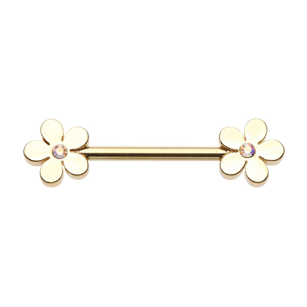 Healing Crystal Gold Nipple Ring - 1 pc – High Pass Body Jewelry